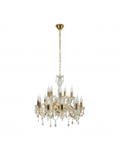 CANDELLUX MARIA TERESA LAMPA WISZĄCA 15X40W E14 ZŁOTY 30-95810