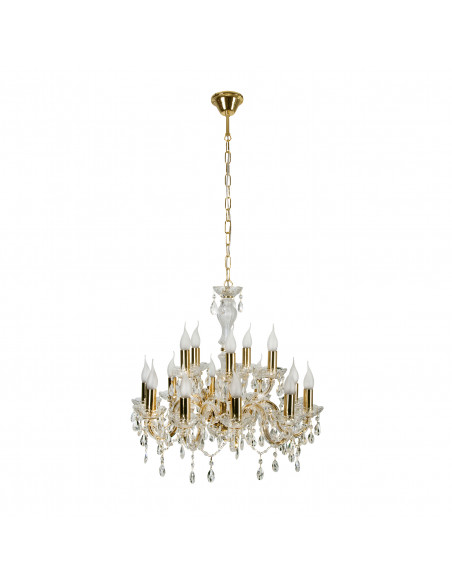 CANDELLUX MARIA TERESA LAMPA WISZĄCA 15X40W E14 ZŁOTY 30-95810