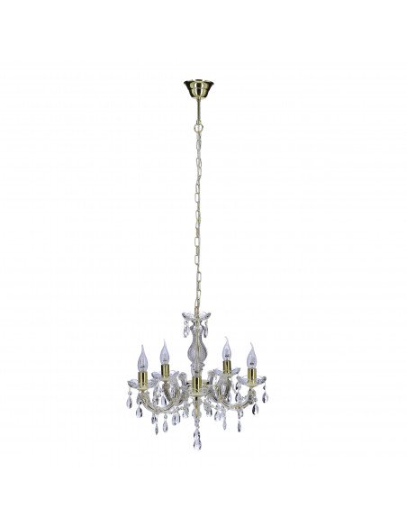 CANDELLUX MARIA TERESA LAMPA WISZĄCA 5X40W E14 ZŁOTY 35-94646