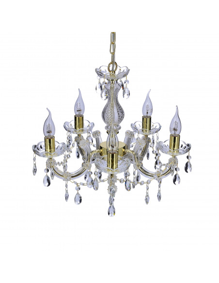 CANDELLUX MARIA TERESA LAMPA WISZĄCA 5X40W E14 ZŁOTY 35-94646