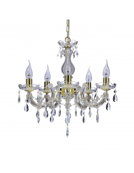 CANDELLUX MARIA TERESA LAMPA WISZĄCA 5X40W E14 ZŁOTY 35-94646