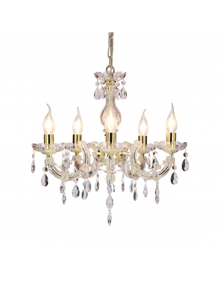 CANDELLUX MARIA TERESA LAMPA WISZĄCA 5X40W E14 ZŁOTY 35-94646
