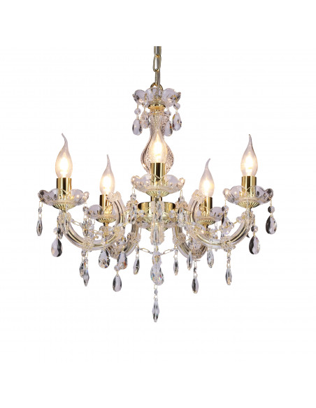 CANDELLUX MARIA TERESA LAMPA WISZĄCA 5X40W E14 ZŁOTY 35-94646