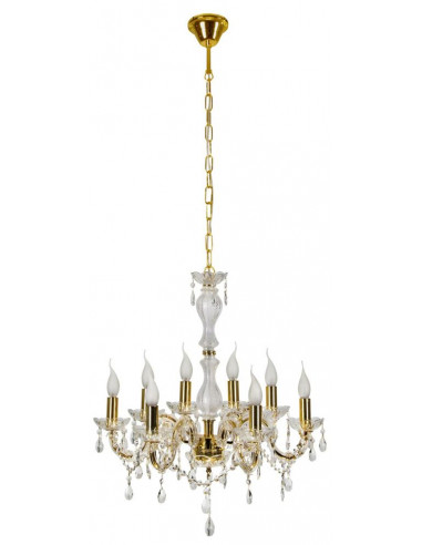 CANDELLUX MARIA TERESA LAMPA WISZĄCA 8X40W E14 ZŁOTY 38-94653