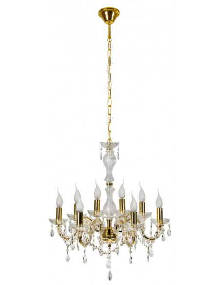 CANDELLUX MARIA TERESA LAMPA WISZĄCA 8X40W E14 ZŁOTY 38-94653