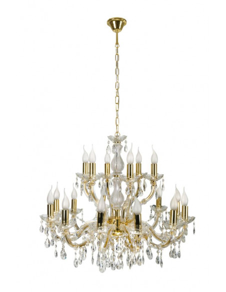 CANDELLUX MARIA TERESA LAMPA WISZĄCA 18X40W E14 ZŁOTY 30-94615