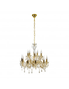 CANDELLUX MARIA TERESA LAMPA WISZĄCA 12X40W E14 ZŁOTY 30-94608