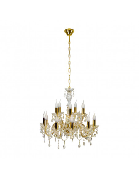 CANDELLUX MARIA TERESA LAMPA WISZĄCA 12X40W E14 ZŁOTY 30-94608