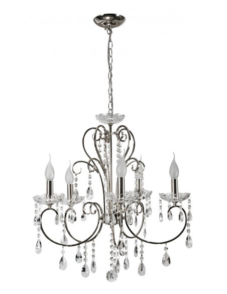 CANDELLUX AURORA LAMPA WISZĄCA 5*40W E14  CHROM 35-96152
