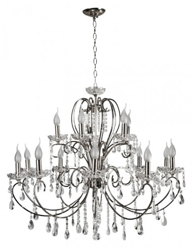 CANDELLUX AURORA LAMPA WISZĄCA 10+5 *40W E14  CHROM 30-97586