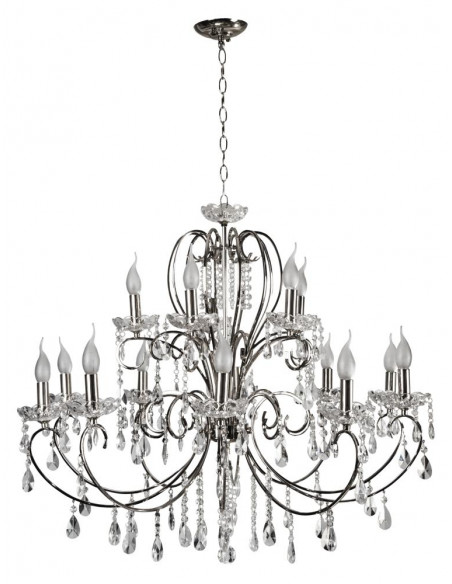CANDELLUX AURORA LAMPA WISZĄCA 10+5 *40W E14  CHROM 30-97586