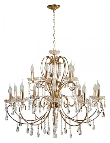 CANDELLUX AURORA LAMPA WISZĄCA 10+5*40W E14  ZŁOTO 30-99801