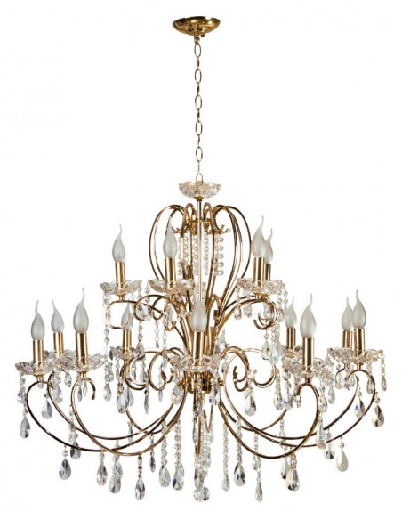 CANDELLUX AURORA LAMPA WISZĄCA 10+5*40W E14  ZŁOTO 30-99801