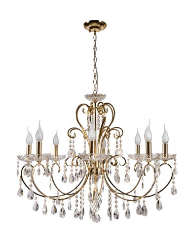 CANDELLUX AURORA LAMPA WISZĄCA 8*40W E14 ZŁOTO 38-98644