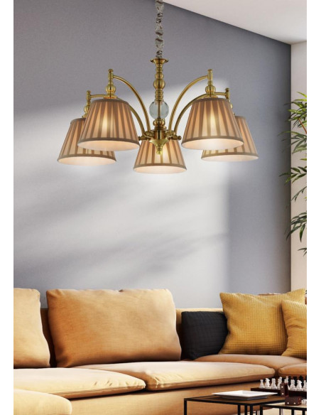 CANDELLUX AUSTIN LAMPA WISZĄCA 5X40W E14 PATYNA 35-13859