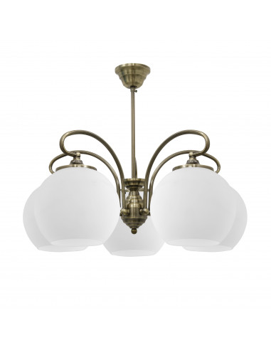 CANDELLUX ORBIT LAMPA WISZĄCA 5X60W E27 PATYNOWA MIEDŹ 35-69368