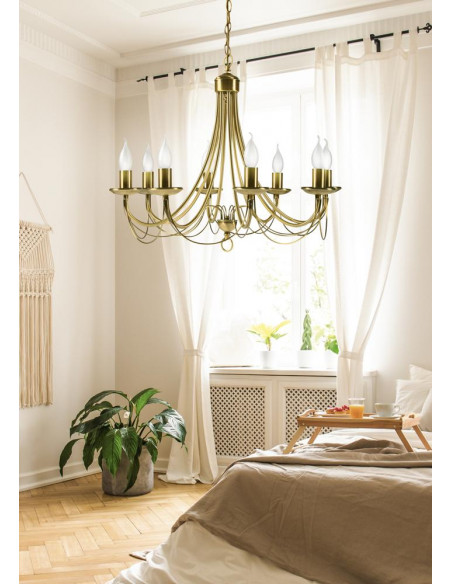 CANDELLUX MUZA LAMPA WISZĄCA 8X40W E14 PATYNA 38-69187