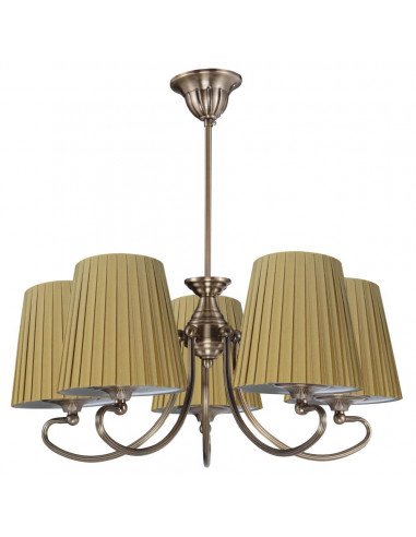 CANDELLUX MOZART LAMPA WISZĄCA 5X60W E27 PATYNOWA MIEDŹ MIODOWY 35-34083