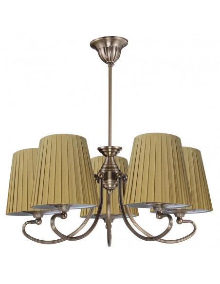 CANDELLUX MOZART LAMPA WISZĄCA 5X60W E27 PATYNOWA MIEDŹ MIODOWY 35-34083