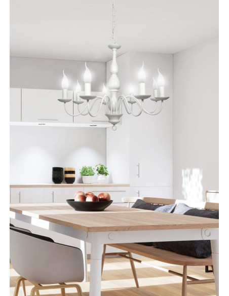 CANDELLUX BELLAGIO LAMPA WISZĄCA 8X40W E14 KREMOWY 38-96510