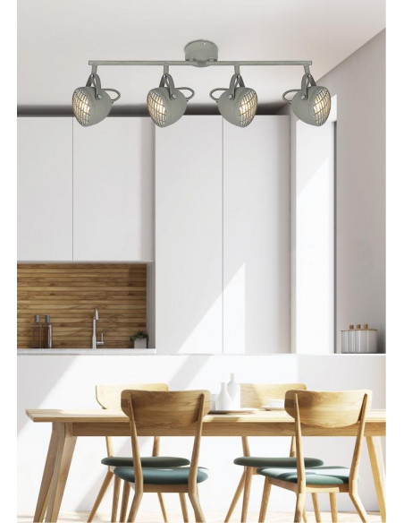 CANDELLUX PENT LAMPA SUFITOWA LISTWA 4X50W GU10  BETONOWY SZARY 94-68071