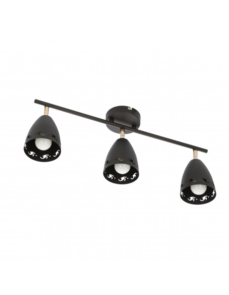 CANDELLUX COTY LAMPA SUFITOWA LISTWA 3X40W E14 CZARNY 93-67173