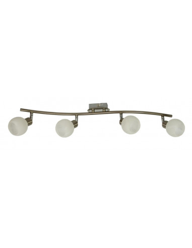 CANDELLUX ALABASTER LAMPA SUFITOWA LISTWA 4X40W G9 SATYNA+CHROM 94-07162