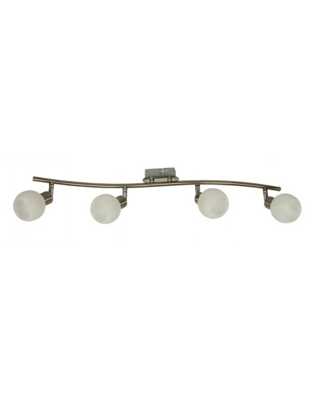CANDELLUX ALABASTER LAMPA SUFITOWA LISTWA 4X40W G9 SATYNA+CHROM 94-07162