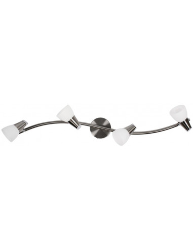 CANDELLUX SELIA LAMPA SUFITOWA LISTWA 4X40W G9 NIKIEL MAT/CHROM BIAŁY (BŻ) 94-70005