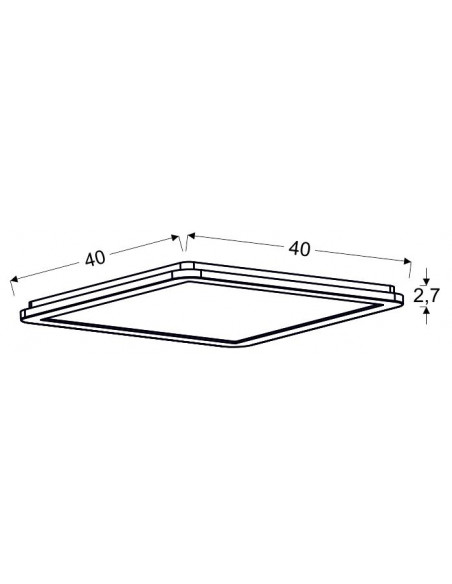 CANDELLUX NEXIT LAMPA SUFITOWA PLAFON 40X40 24W LED IP44 CHROM+GRANILA 3000K 10-66800