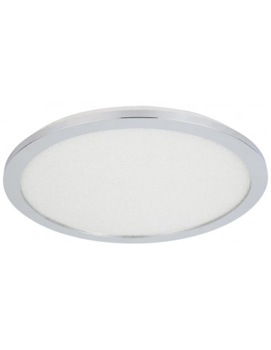 CANDELLUX PIXEL LAMPA SUFITOWA PLAFON 40 24W LED IP44 CHROM+GRANILA 3000K 10-67432