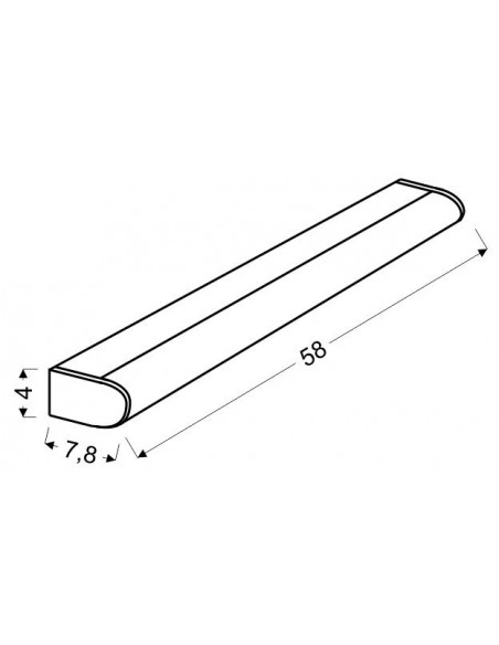 CANDELLUX LYRICA LAMPA SUFITOWA LISTWA LED 58 CM 14W IP44 4000 K 21-53923