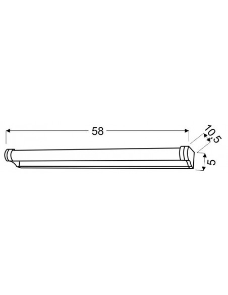 CANDELLUX MODERNO LAMPA KINKIET 9W LED 58 CM STAL NIERDZEWNA POLEROWANA/AKRYL 20-40794