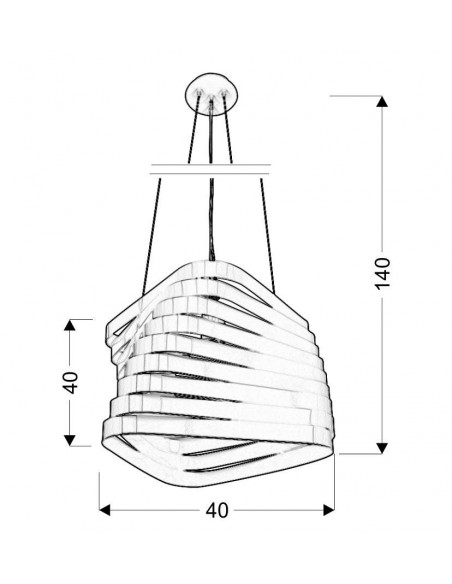 CANDELLUX BIZO LAMPA WISZĄCA 1X60W E27 38CM BIAŁY 31-21581