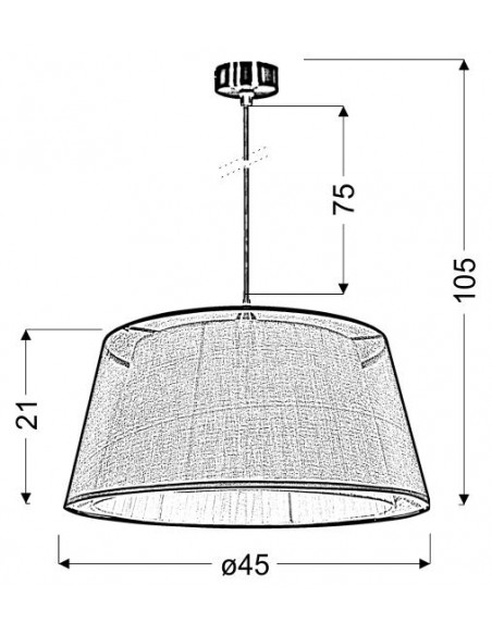 CANDELLUX CHARLIE LAMPA WISZĄCA 45 1X60W E27 BRĄZOWY 31-24794