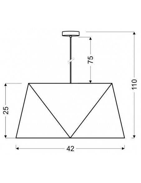 CANDELLUX HEXAGEN LAMPA WISZĄCA 42 1X60W E27 ZIELONY (ABAŻUR 77-01658+LINKA 85-10608) 31-03614