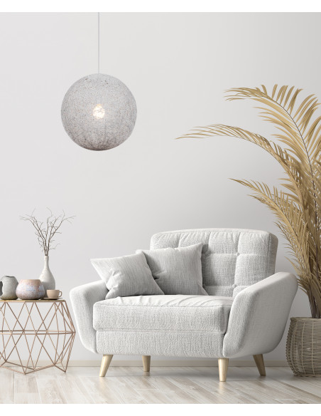 CANDELLUX CARUBA LAMPA WISZĄCA 1X60W E27 BIAŁY 50 31-26913
