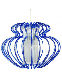 CANDELLUX IMPERIA LAMPA WISZĄCA 1X60W E27 520X420 DUŻA NIEBIESKA PROMOCJA 31-36561