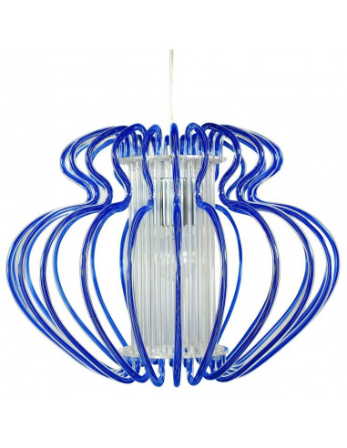 CANDELLUX IMPERIA LAMPA WISZĄCA 1X60W E27 520X420 DUŻA NIEBIESKA PROMOCJA 31-36561