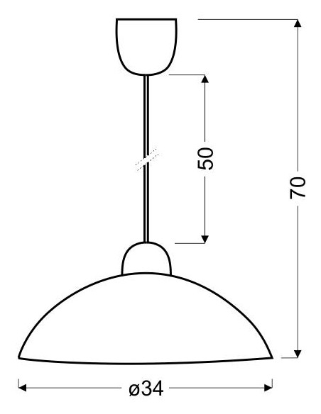 CANDELLUX KAMILA LAMPA WISZĄCA 1X60W E27 ŻÓŁTA 31-76123