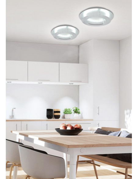 CANDELLUX MERLE LAMPA SUFITOWA PLAFON 40 18W LED 3000K SREBRNY 98-66176