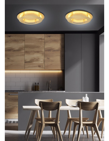 CANDELLUX MERLE LAMPA SUFITOWA PLAFON 40 18W LED 3000K ZŁOTY 98-66213