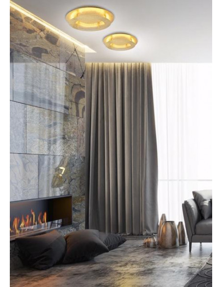 CANDELLUX MERLE LAMPA SUFITOWA PLAFON 40 18W LED 3000K ZŁOTY 98-66213