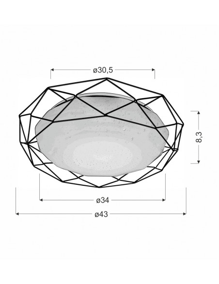 CANDELLUX SVEN LAMPA SUFITOWA PLAFON 43 24W LED 3000K ZŁOTY 98-66312