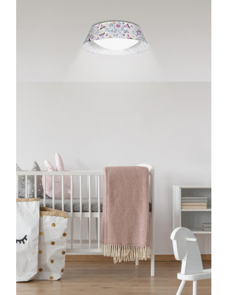 CANDELLUX GIRL LAMPA SUFITOWA PLAFON 45 16W LED 6500 K Z ABAŻUREM 14-62994
