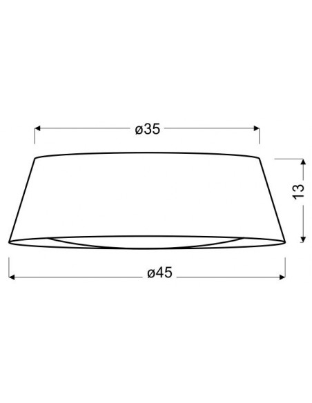 CANDELLUX RIVER LAMPA SUFITOWA PLAFON 45 16W LED 6500 K Z ABAŻUREM 14-62963