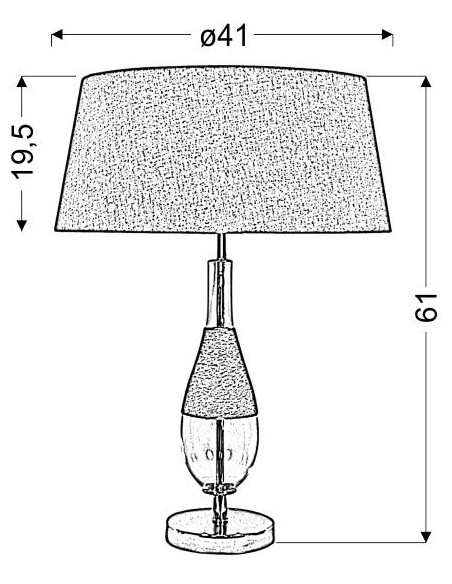 CANDELLUX ECO 1 STOŻEK LAMPA GABINETOWA 41X61 1X60W E27 41-21489