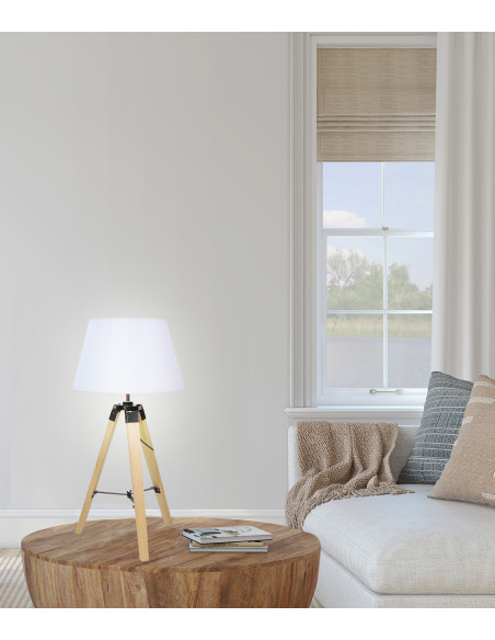 CANDELLUX LUGANO LAMPA GABINETOWA 1X60W E27 BEŻOWY + ABAŻUR O TYM SAMYM INDEKSIE 41-31136