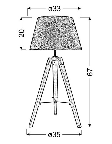CANDELLUX LUGANO LAMPA GABINETOWA 1X60W E27 BEŻOWY + ABAŻUR O TYM SAMYM INDEKSIE 41-31136
