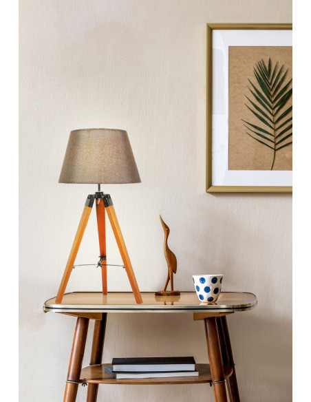 CANDELLUX LUGANO LAMPA GABINETOWA 1X60W E27 BRĄZOWY + ABAŻUR O TYM SAMYM INDEKSIE 41-31211